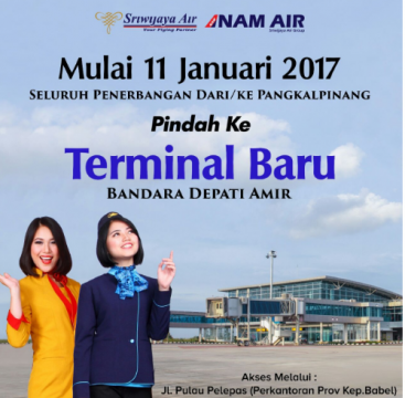 Sriwijaya dan NAM Air pindah terminal