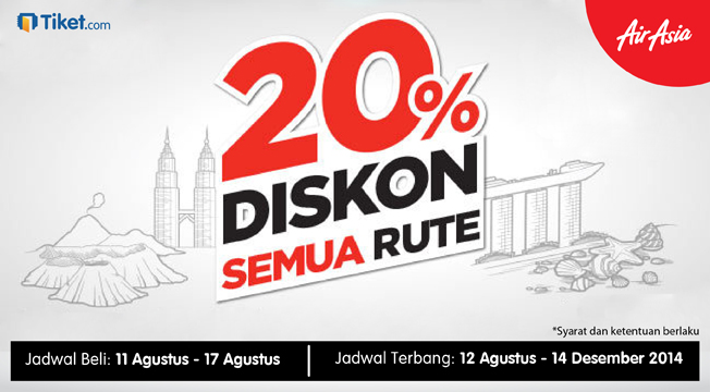 Terpilih Menjadi Maskapai Terbaik dan Termurah di Indonesia, Air Asia Diskon 20% Semua Rute