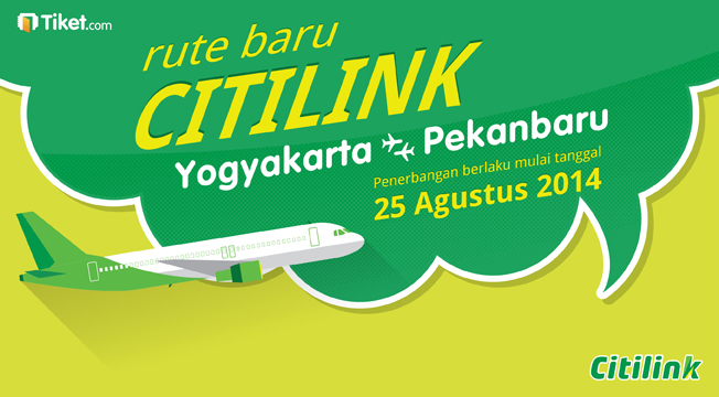 Akhirnya Citilink Buka Rute Yogyakarta – Pekanbaru