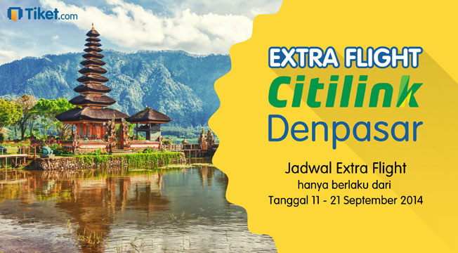 Extra Flight Citilink ke Bali