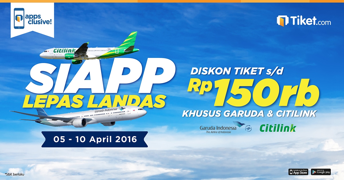 SiAPP Lepas Landas Bersama Garuda Serta Citilink