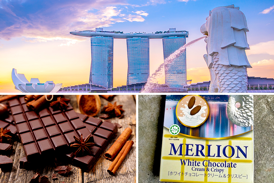 oleh oleh makanan singapore - Coklat Merlion