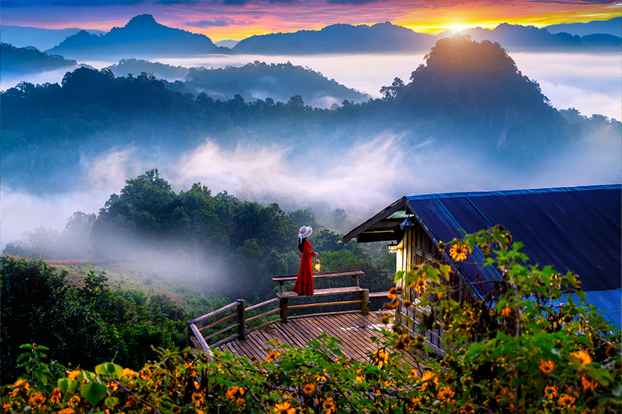 wisata alam di thailand - Jabo Village