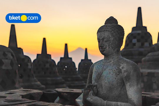 sunset di sekitar candi borobudur