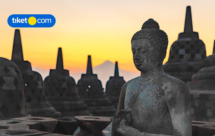 sunset di sekitar candi borobudur