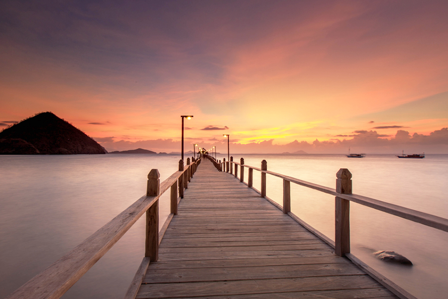 sunset in labuan bajo