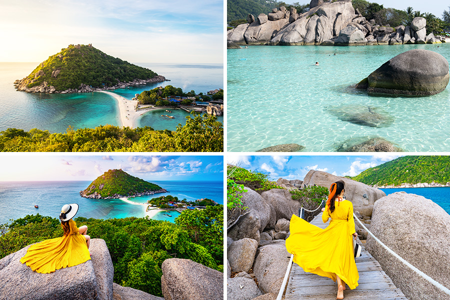 pantai terkenal di thailand - Koh Nang Yuan Beach