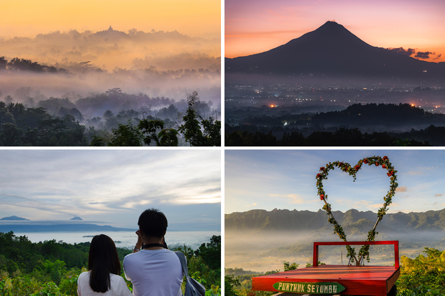wisata sunrise magelang - Punthuk Setumbu dan Gereja Ayam