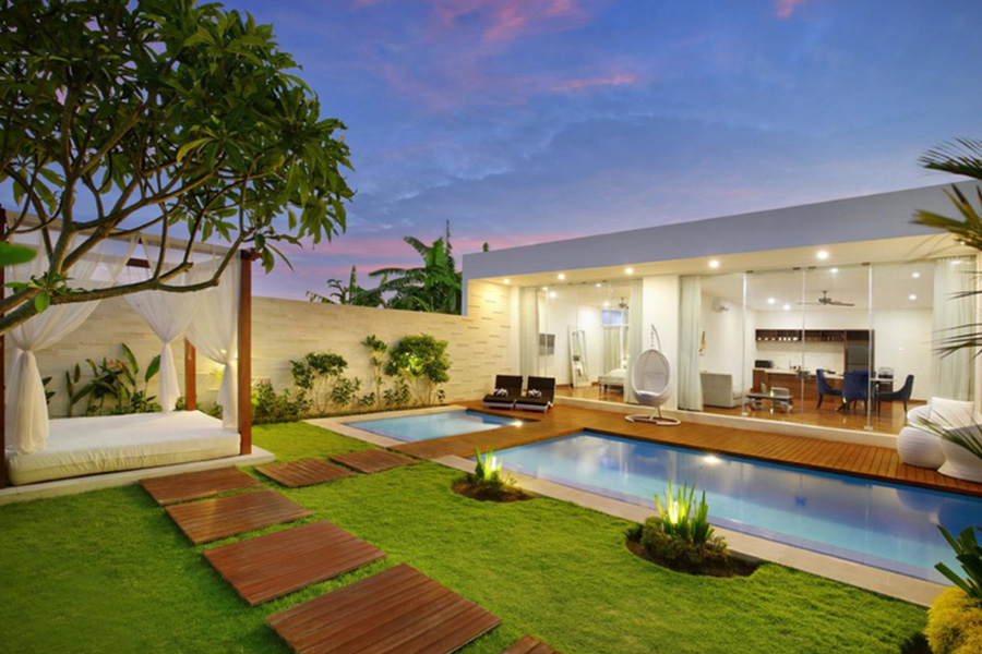villas in bali with floating breakfast