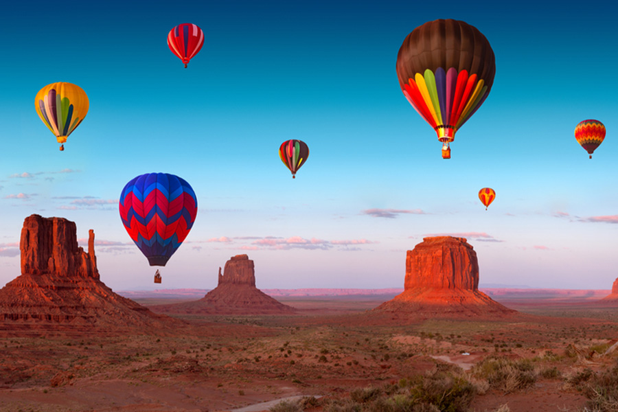 best hot air balloon rides - monument valley