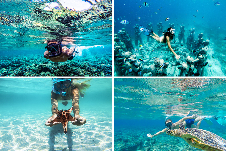 snorkeling three gilis