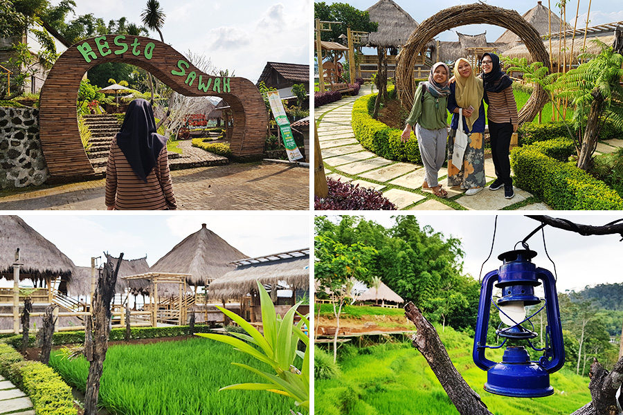 wisata di tawangmangu - Resto Sawah