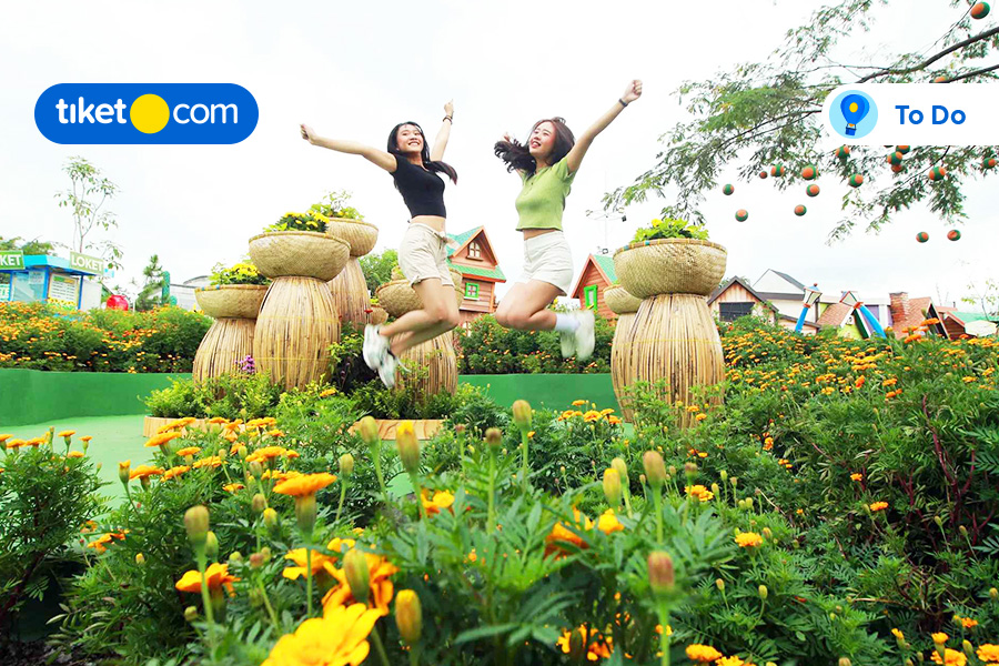 Batu Love Garden, dari Berasa Keliling Dunia sampai Dikepung Hamparan Bunga!