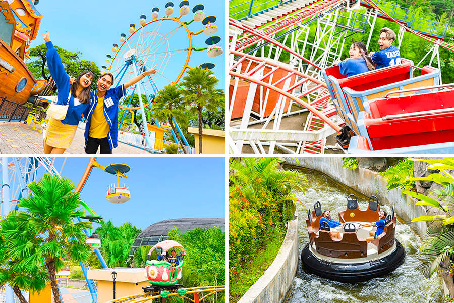 what to do during Chinese New Year in Indonesia is playing fun rides at Saloka Theme Park