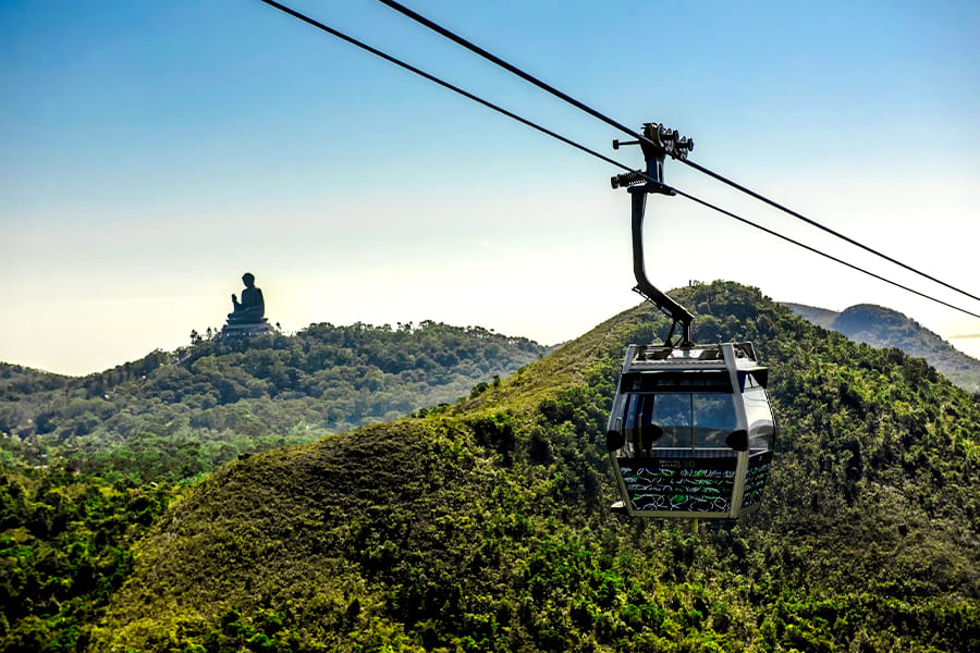 Ngong Ping 360 is a must-visit attraction after you taste Hongkong food.