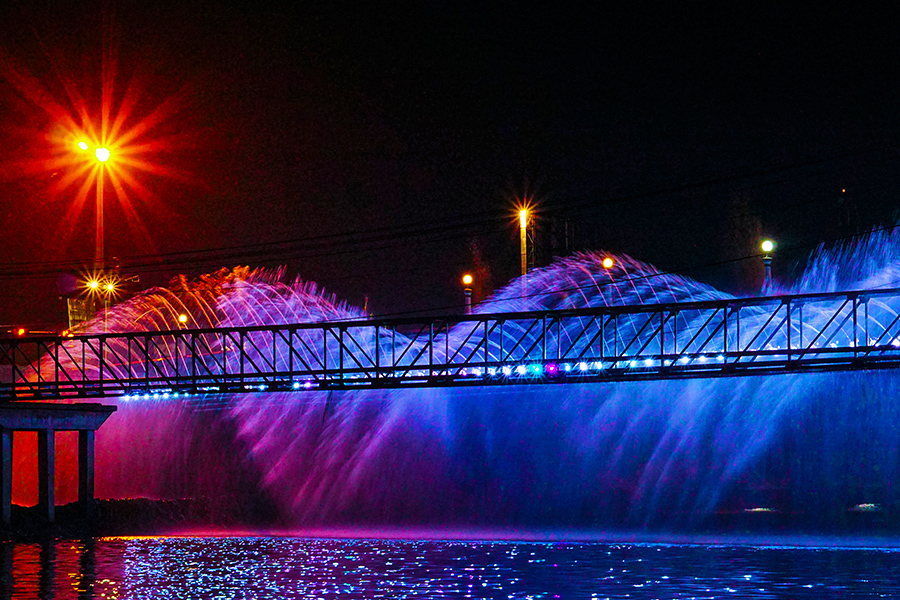 wisata malam semarang - Jembatan Kanal Barat Semarang 
