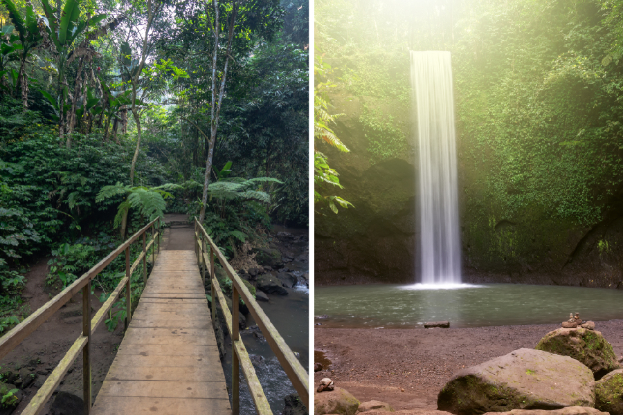 tibumana waterfalls beautiful collage