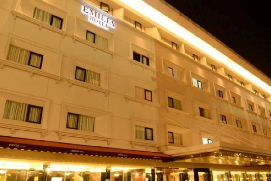 hotel building frontview emilia palembang