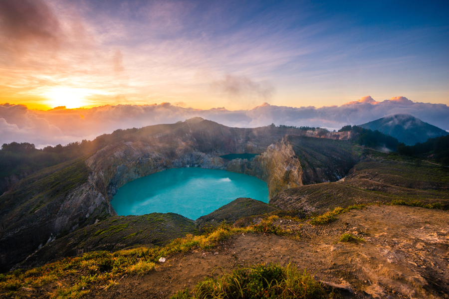 unique lakes in Indonesia