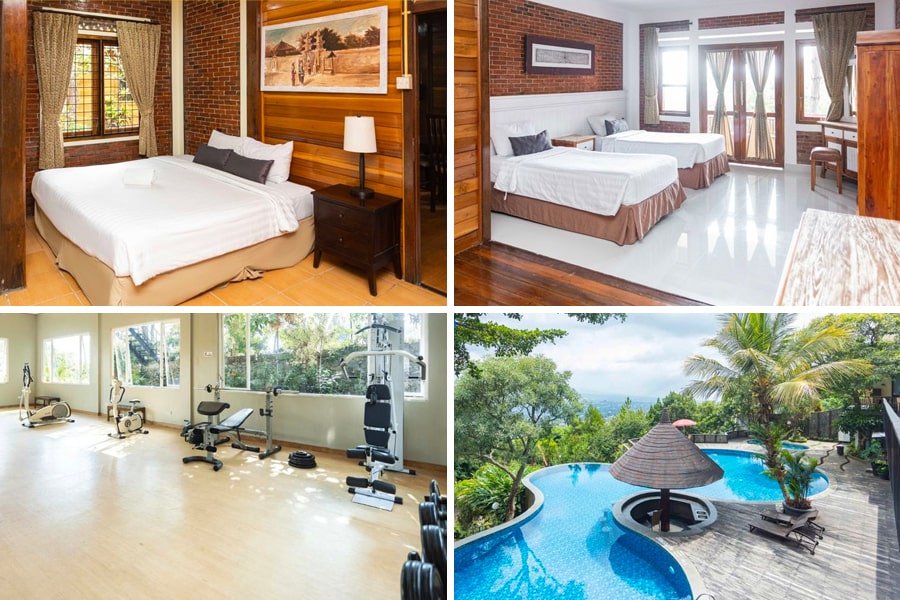 jambuluwuk bedroom, fitness center, swimming pool