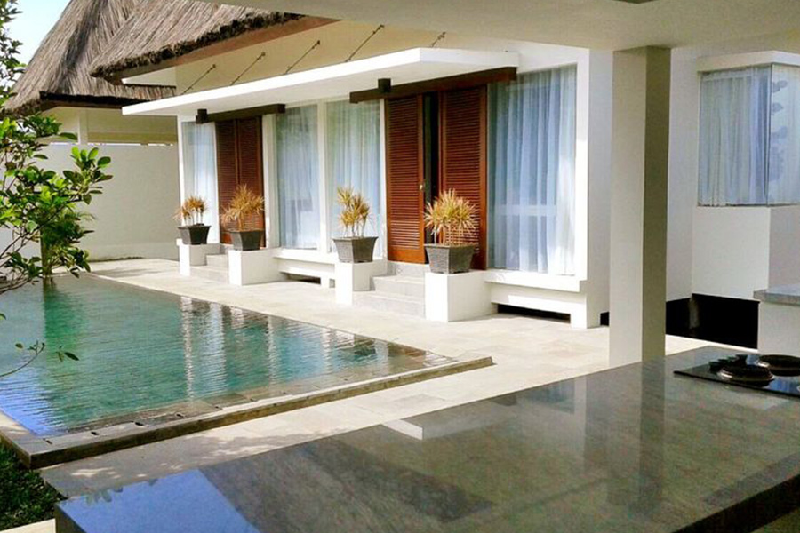 villa with pool in west java