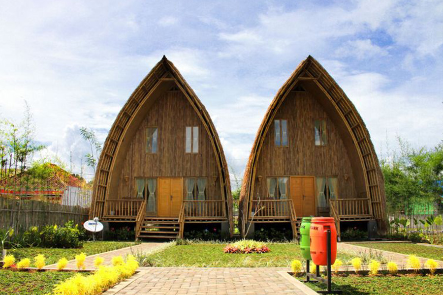 unique villa bamboo in west java