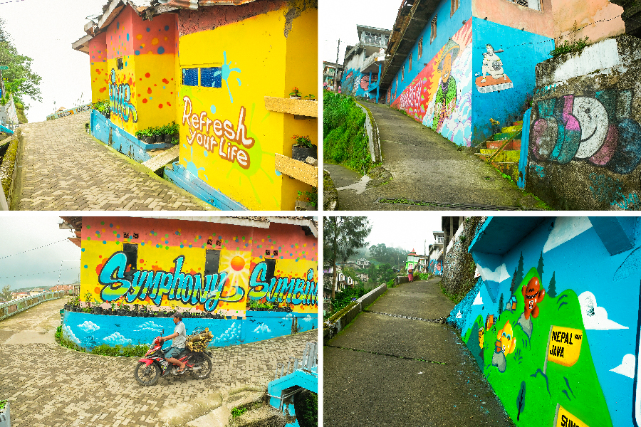 Tembok Warna-Warni Dusun Butuh Nepal Van Java