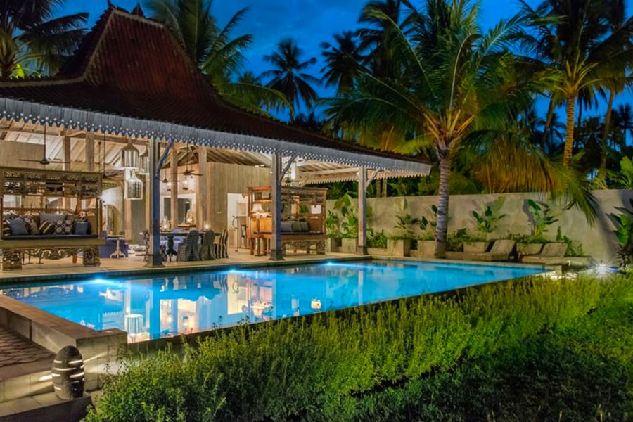near the beach villas
